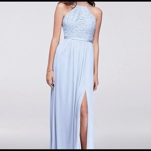 David’s bridal Open back lace bridesmaid dress